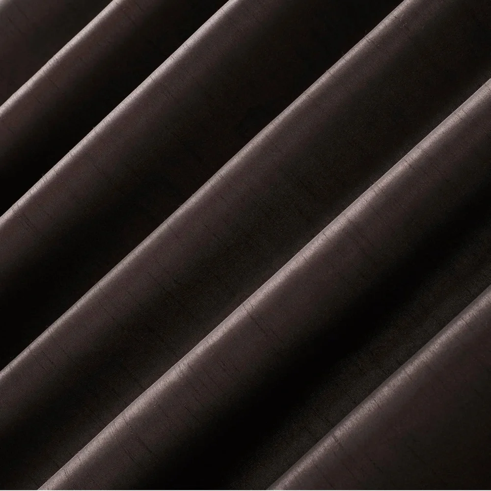 Sun Zero Faux Dupioni Silk Thermal Blackout Back Tab Curtain  50